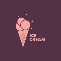 la glace crème illustration logo modèle avec Facile vecteur concept.