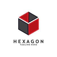 abstrait hexagone logo vecteur illustration modèle