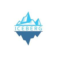 iceberg abstrait logo modèle. vecteur