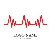 cœur battre logo ou impulsion ligne logo pour médical médicament avec moderne vecteur illustration concept.
