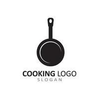 ustensiles logo pour cuisine avec concept vecteur modèle