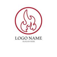 brûlant feu, braise, boule de feu logo et symbole vecteur image. avec modèle illustration édition.