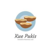 kue pukis illustration modèle, indonésien traditionnel aliments. vecteur