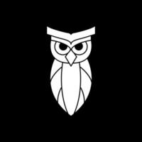 hibou nocturne animal nuit géométrique moderne concentrer logo conception vecteur