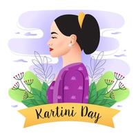 bonne journée de kartini vecteur