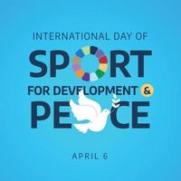international journée de sport pour développement et paix vecteur illustration. international un événement illustration. blanc Colombe paix vecteur illustration. sport journée