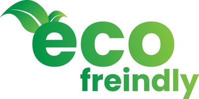 vert éco texte logo, éco amical signe vecteur