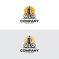 inspiration de conception de logo de vélo de route vecteur