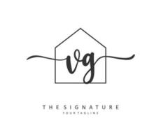 vg initiale lettre écriture et Signature logo. une concept écriture initiale logo avec modèle élément. vecteur