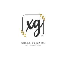 xg initiale lettre écriture et Signature logo. une concept écriture initiale logo avec modèle élément. vecteur