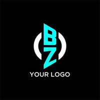 bz cercle monogramme logo vecteur