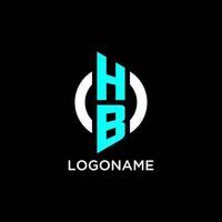 hb cercle monogramme logo vecteur