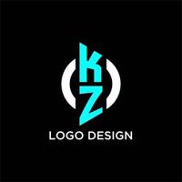 kz cercle monogramme logo vecteur