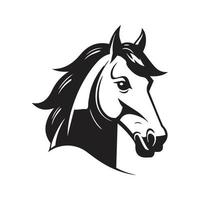 cheval mascotte logo ,main tiré illustration. adapté pour logo, fond d'écran, bannière, arrière-plan, carte, livre illustration, T-shirt conception, autocollant, couverture, etc vecteur