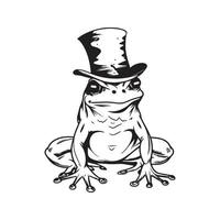 magicien grenouille avec chapeau, vecteur concept numérique art ,main tiré illustration