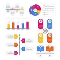 ensemble d'éléments infographiques vecteur