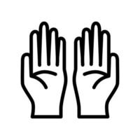 illustration de une main prier ou demander. islamique Icônes pouvez être utilisé pour le mois de Ramadan, eid et eid al-adha. pour logo, site Internet et affiche conceptions. vecteur