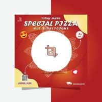 spécial nourriture menu Pizza prospectus vecteur