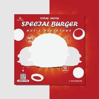 spécial Burger prospectus vecteur