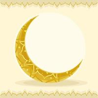 modifiable à motifs or croissant lune vecteur illustration pour islamique saint moment conception concept