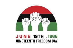 juin dixième liberté journée. l'amour paix juneteenth vecteur