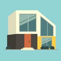minimaliste moderne maison plat illustration vecteur