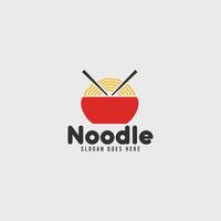 Japonais ramen nouille marque logo Facile conception vecteur