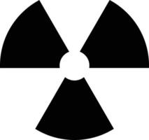 radioactif icône vecteur , nucléaire symbole. uranium réacteur radiation danger. radioactif toxique danger signe