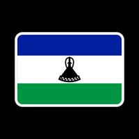 drapeau du lesotho, couleurs officielles et proportion. illustration vectorielle. vecteur