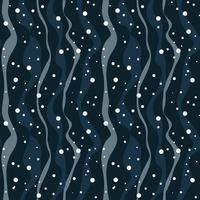 le cosmos modèle de bleu en mouvement particules dans le forme de incurvé lignes est une rayé modèle dans une moderne style, verticale vagues avec étoiles. foncé futuriste abstrait géométrique conception dans vecteur