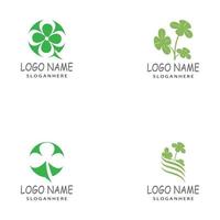 trèfle logo modèle vecteur symbole nature