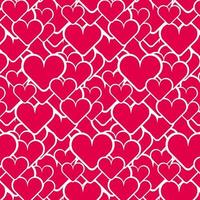 rouge cœurs sans couture modèle. l'amour concept. vecteur illustration