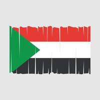 vecteur de drapeau soudanais