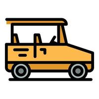 safari transport icône vecteur plat