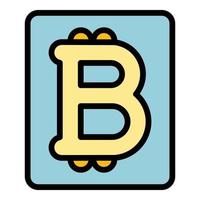 bitcoin Paiement icône vecteur plat