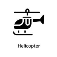 hélicoptère vecteur solide Icônes. Facile Stock illustration Stock