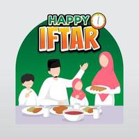 iftar salutation bannière illustration vecteur