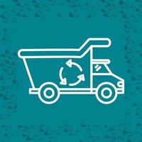 icône de vecteur de camion de recyclage
