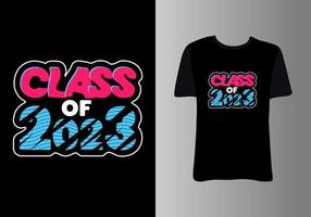 Sénior classe de 2023. vêtements conception pour salutation, félicitations événement, T-shirt, faire la fête, haute école ou Université diplômé. vecteur