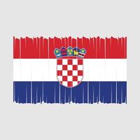 drapeau croatie illustration vectorielle vecteur