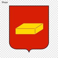 shuya emblème ville de Russie. vecteur