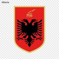nationale emblème ou symbole Albanie vecteur