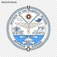 emblème de Marshall îles. vecteur
