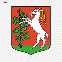 emblème de ville de Pologne. vecteur