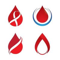 ensemble d & # 39; images de logo de goutte de sang vecteur