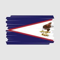 pinceau drapeau samoa américain vecteur