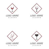 symbole de vecteur de logo de vin