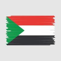brosse drapeau du Soudan vecteur