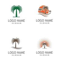 modèle de logo dattier icône vector illustration