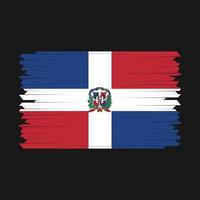 vecteur de brosse drapeau république dominicaine